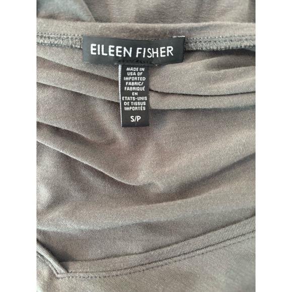 Eileen Fisher Womens Small/petite V Neck Grey‎ Stretch Dress Long Sleeve - Picture 7 of 7
